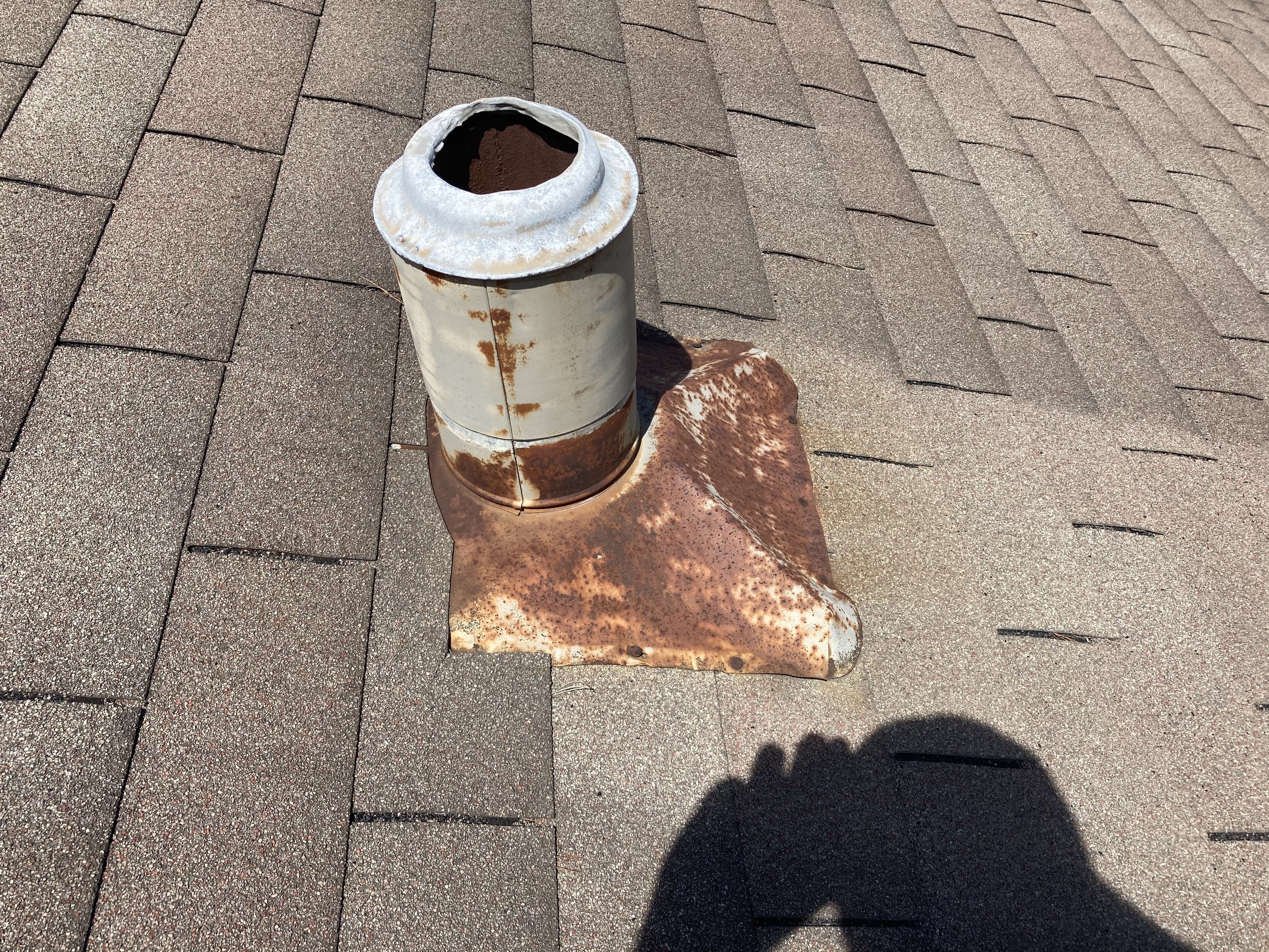 Roof vent in state of disrepair